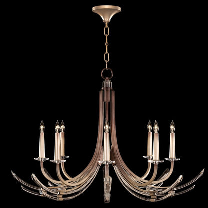 Fine Art Handcrafted Lighting Trevi 8 Light 40" Wide Crystal Abstract Chandelier