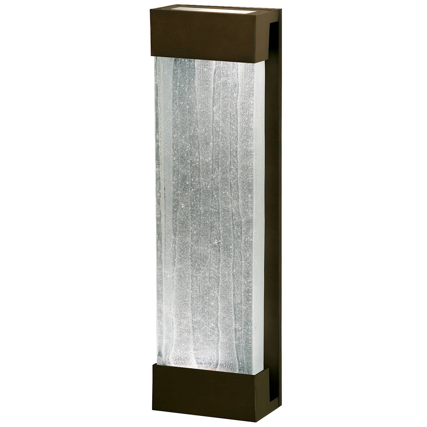 Crystal Bakehouse 7x24 Two-Light Wall Sconce with Rectangular Crystal Spires Fused Glass Panel