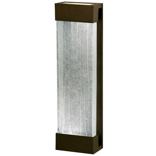Crystal Bakehouse 7x24 Two-Light Wall Sconce with Rectangular Crystal Spires Fused Glass Panel