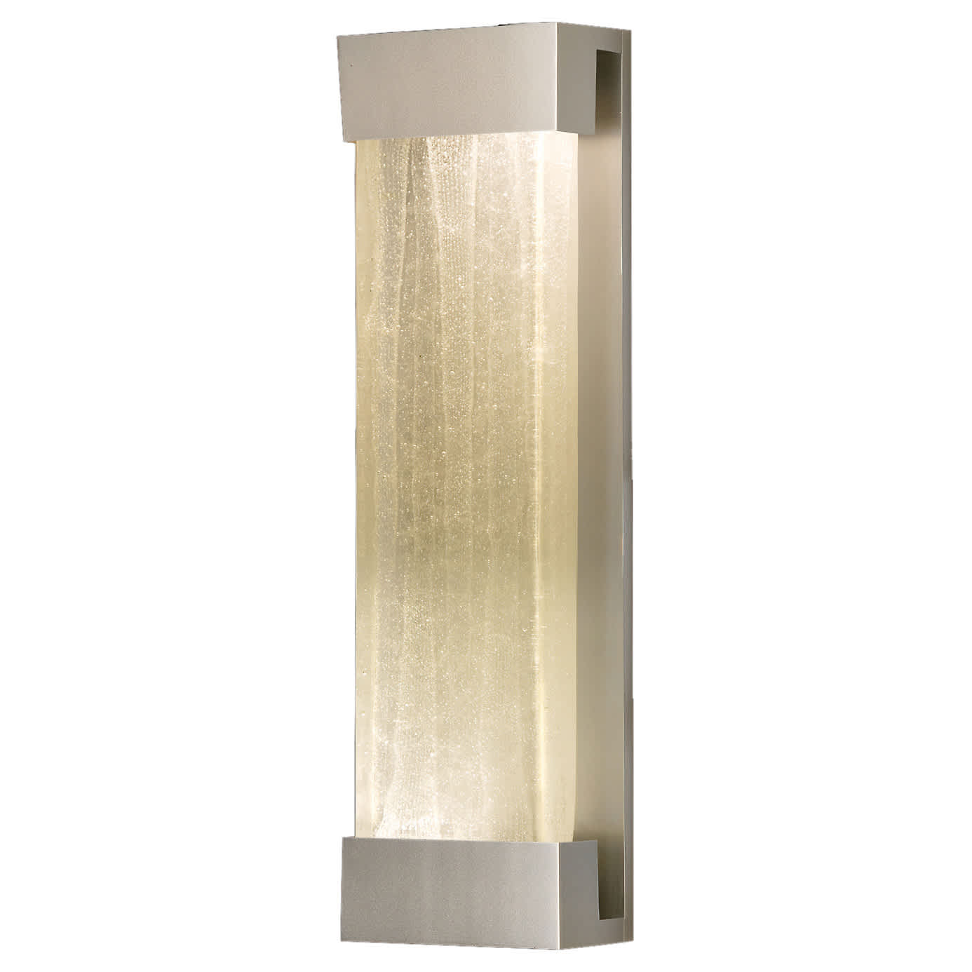 Crystal Bakehouse 7x24 Two-Light Wall Sconce with Rectangular Crystal Spires Fused Glass Panel