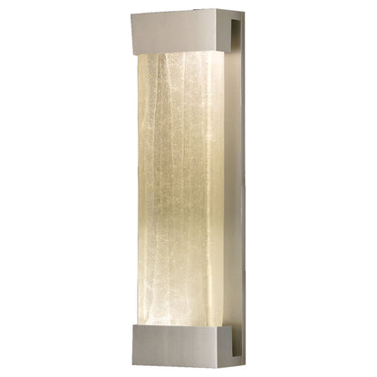Crystal Bakehouse 7x24 Two-Light Wall Sconce with Rectangular Crystal Spires Fused Glass Panel