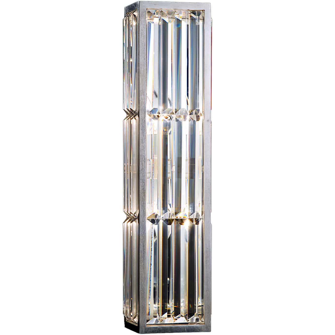 Crystal Enchantment Two-Light Wall Sconce with Multi-Faceted Crystal Panels