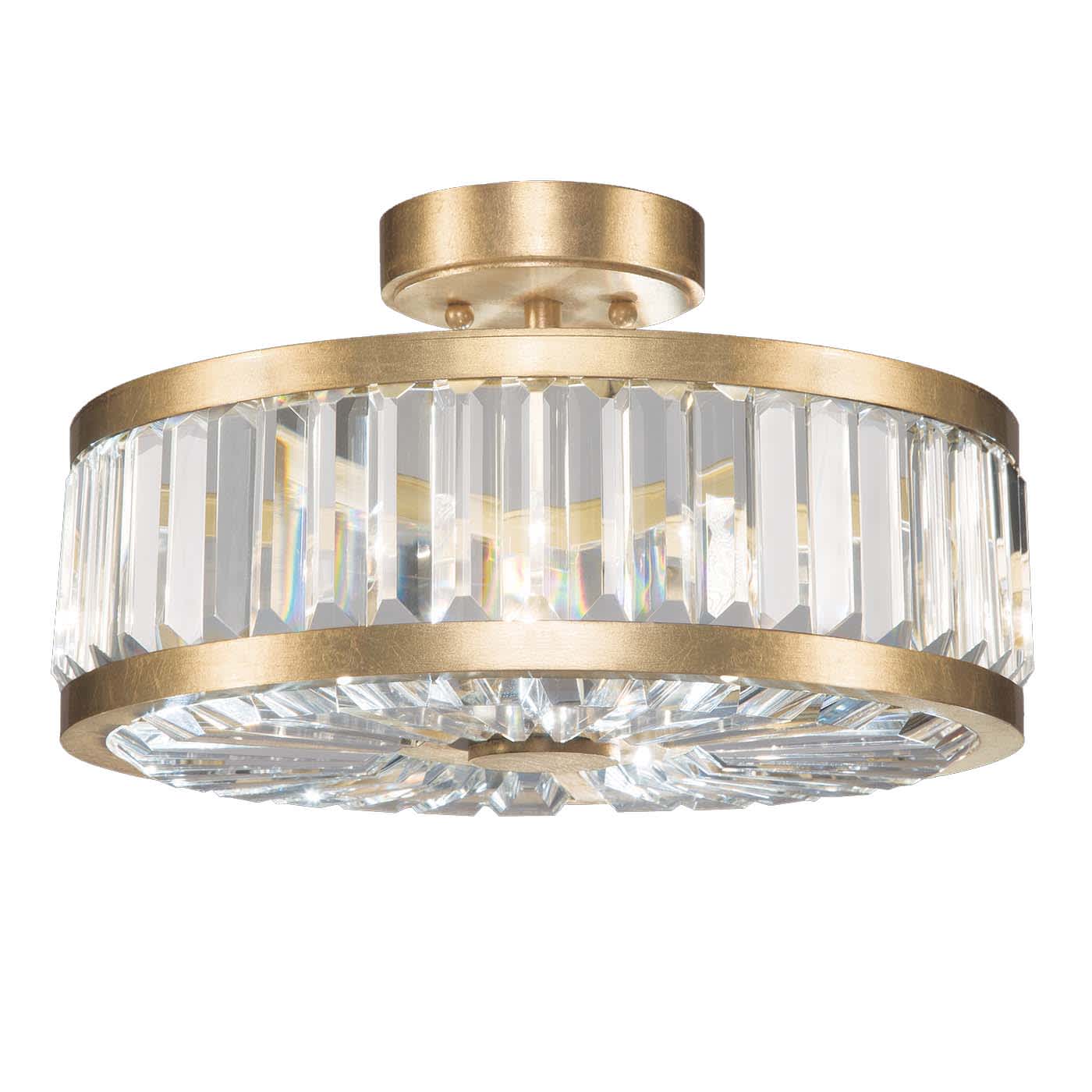 Crystal Enchantment 3 Light 16" Wide Semi Flush Ceiling Fixture