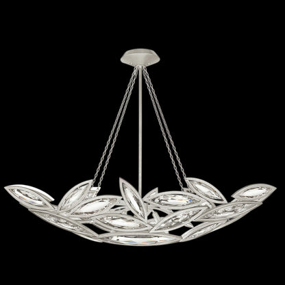 Marquise 7 Light Foyer Pendant with Faceted Crystal Shade