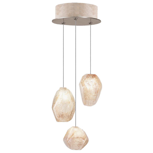 Natural Inspirations 3 Light 9" Wide LED Crystal Multi Light Pendant