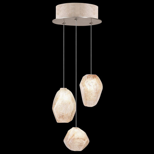 Natural Inspirations 3 Light 9" Wide LED Crystal Multi Light Pendant