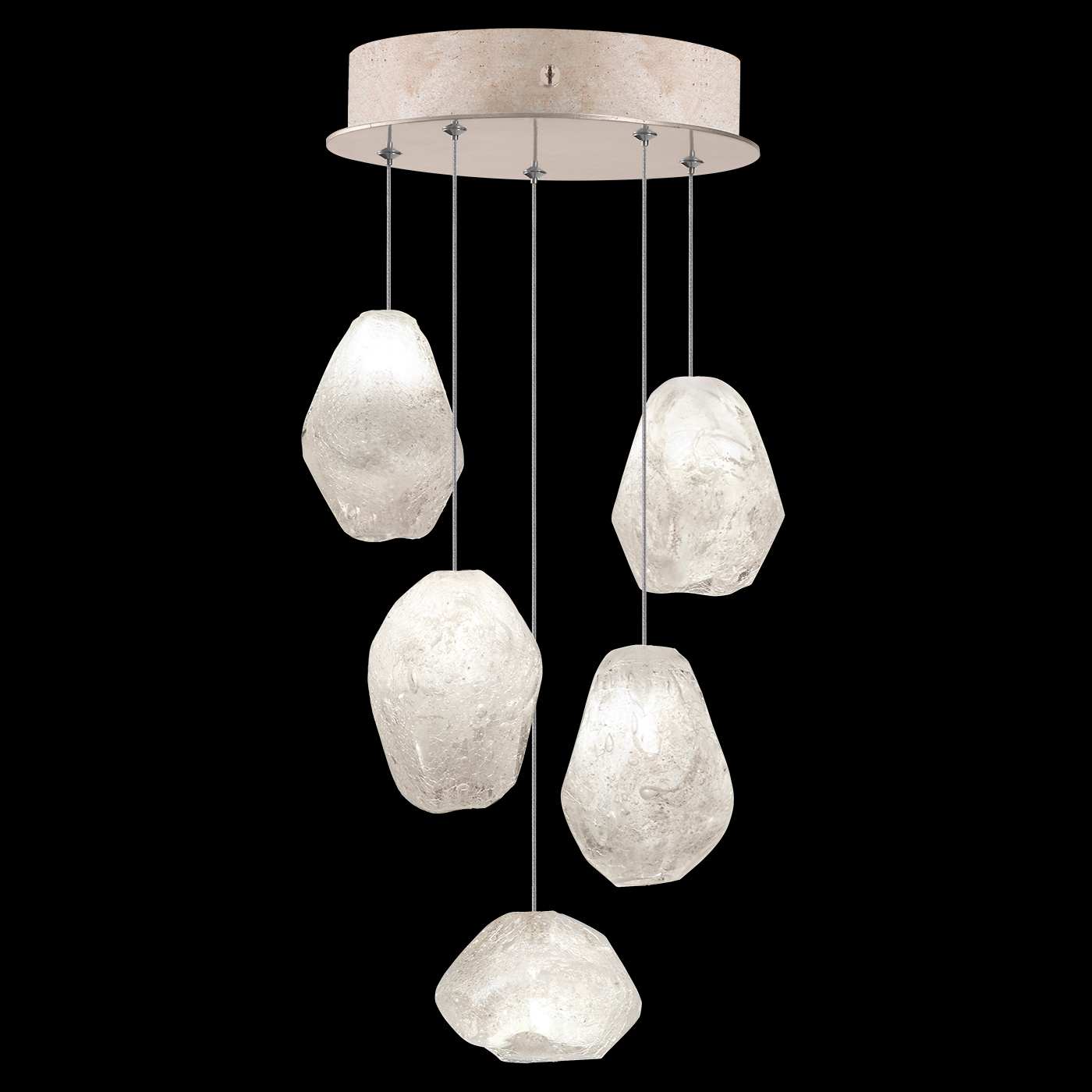 Natural Inspirations 5 Light 12" Wide LED Crystal Multi Light Pendant