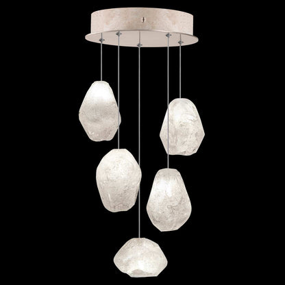 Natural Inspirations 5 Light 12" Wide LED Crystal Multi Light Pendant