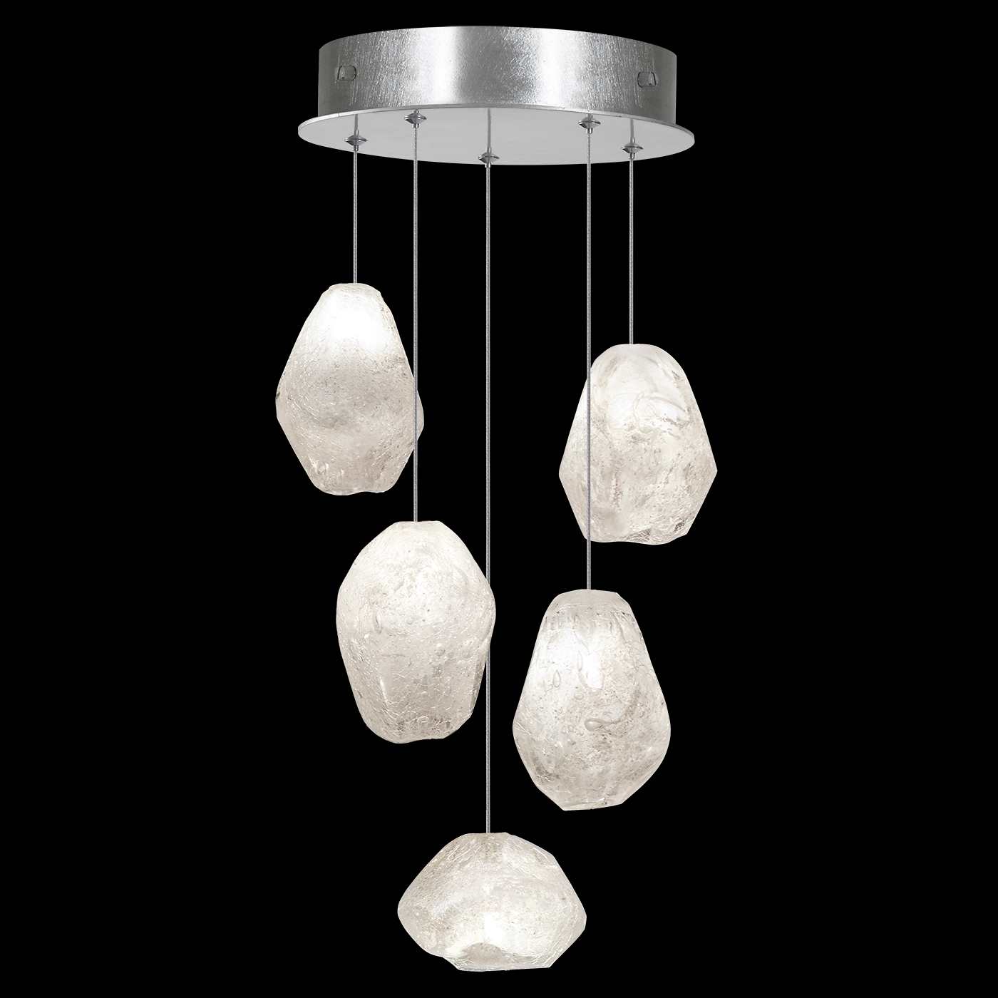 Natural Inspirations 5 Light 12" Wide LED Crystal Multi Light Pendant