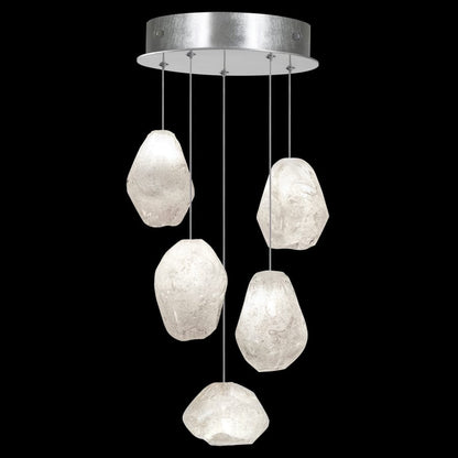 Fine Art Handcrafted Lighting Natural Inspirations 5 Light 12" Wide LED Crystal Multi Light Pendant