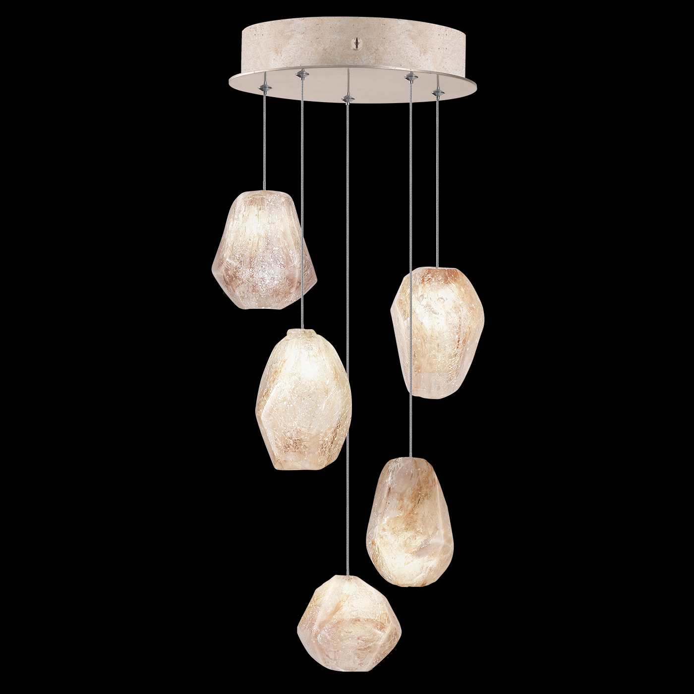 Natural Inspirations 5 Light 12" Wide LED Crystal Multi Light Pendant