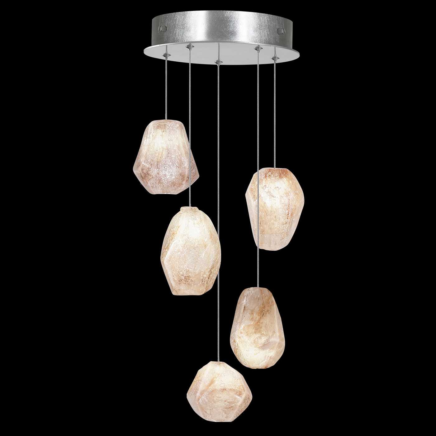 Natural Inspirations 5 Light 12" Wide LED Crystal Multi Light Pendant