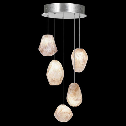 Natural Inspirations 5 Light 12" Wide LED Crystal Multi Light Pendant