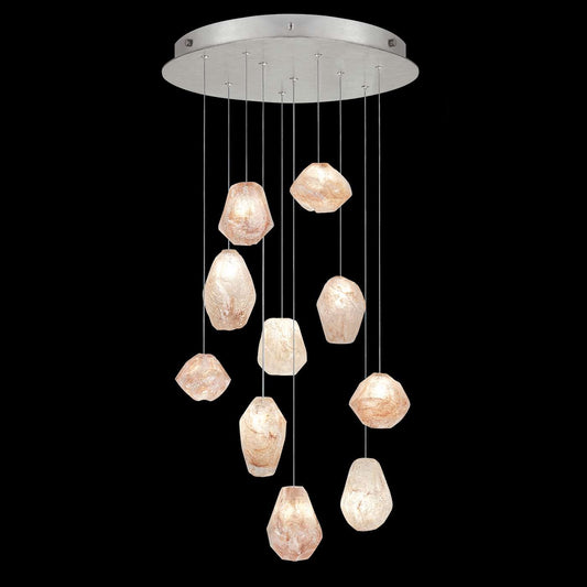 Natural Inspirations 10 Light 22" Wide LED Crystal Multi Light Pendant