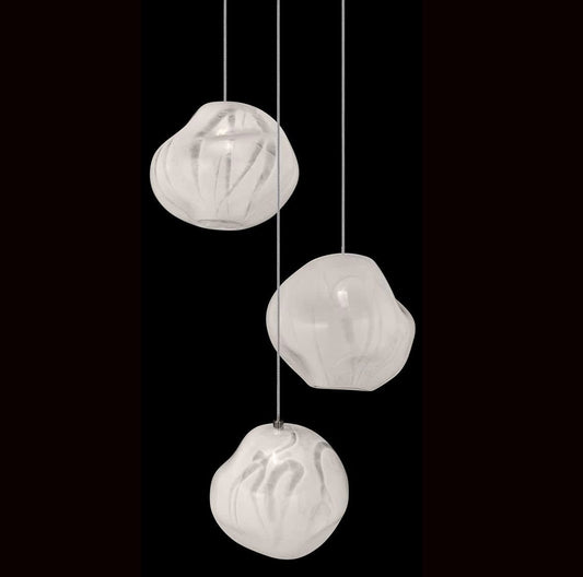 Vesta 3 Light 9" Wide LED Abstract Multi Light Pendant
