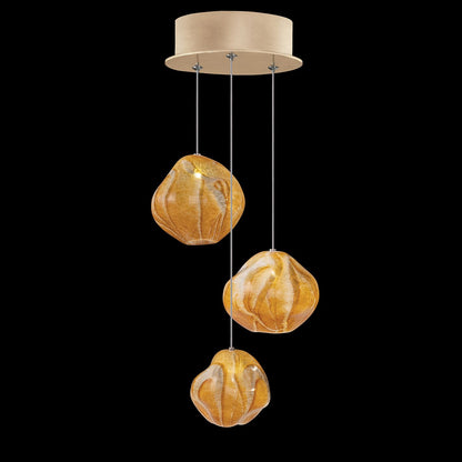 Vesta 3 Light 9" Wide LED Abstract Multi Light Pendant
