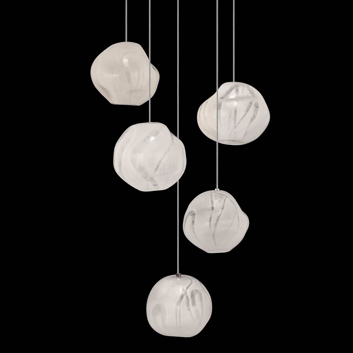Vesta 5 Light 12" Wide LED Abstract Multi Light Pendant