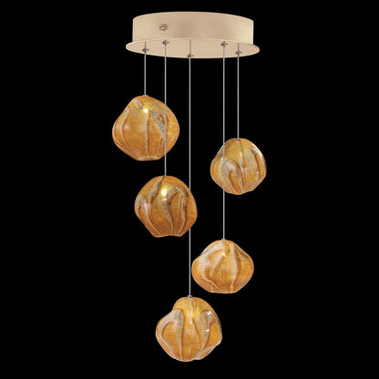 Vesta 5 Light 12" Wide LED Abstract Multi Light Pendant