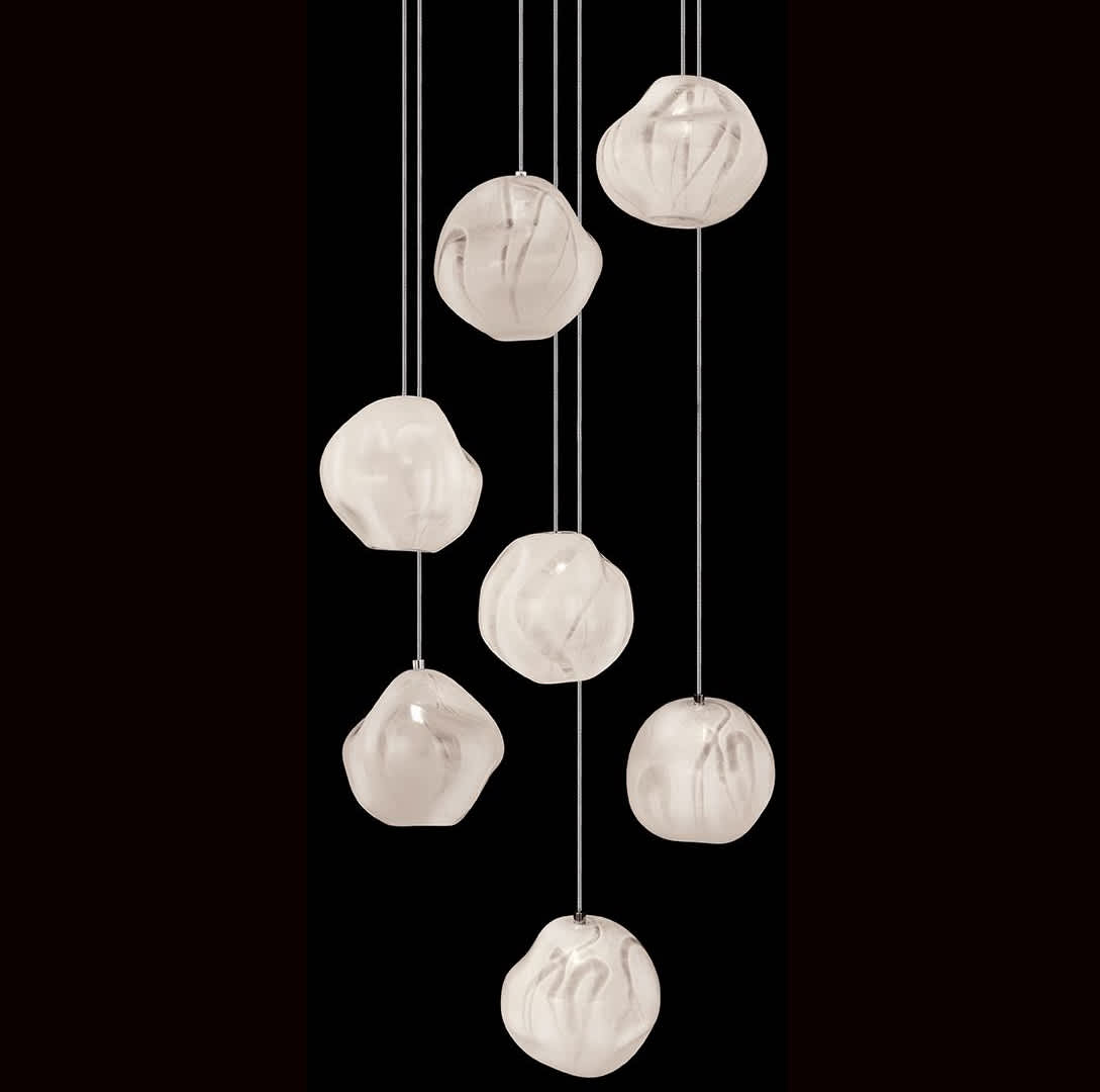 Vesta 7 Light 14" Wide LED Abstract Multi Light Pendant