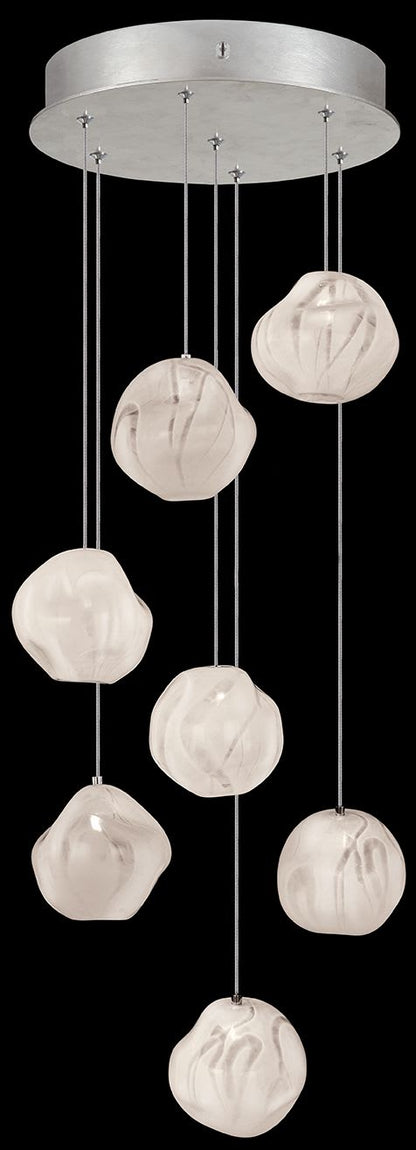 Vesta 7 Light 14" Wide LED Abstract Multi Light Pendant