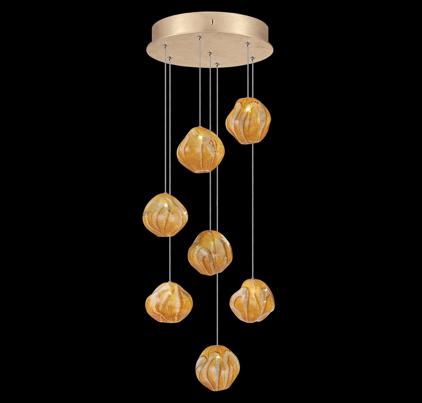 Vesta 7 Light 14" Wide LED Abstract Multi Light Pendant