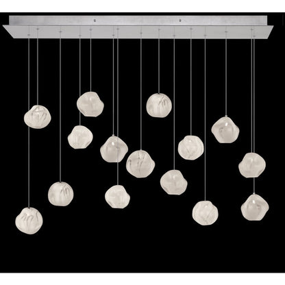 Fine Art Handcrafted Lighting Vesta 15 Light 48" Wide LED Abstract Multi Light Pendant