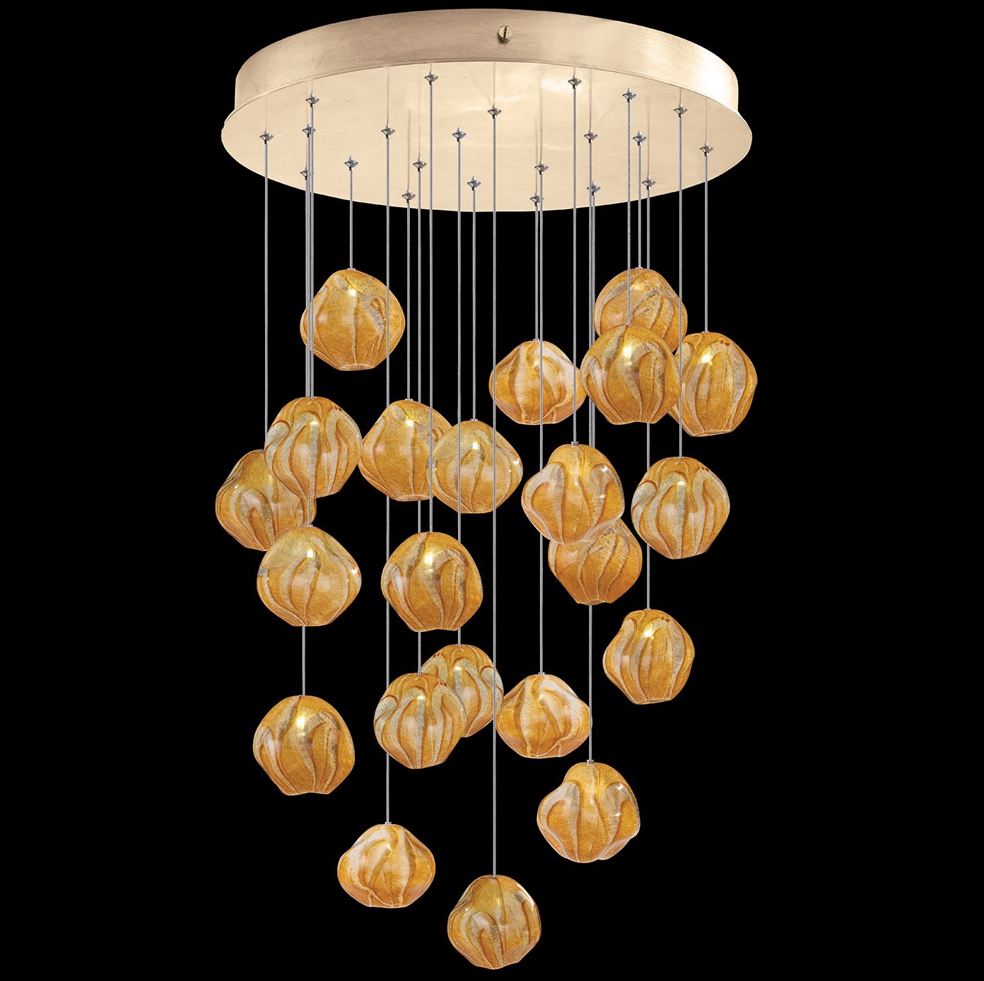 Vesta 22 Light 24" Wide LED Abstract Multi Light Pendant