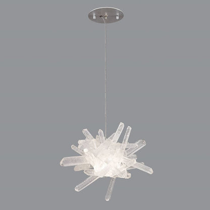 Fine Art Handcrafted Lighting Diamantina 3 Light LED Single Pendant with Quartz Shade