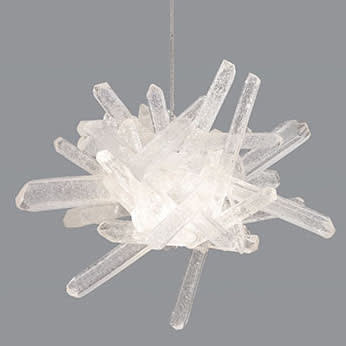 Diamantina 3 Light LED Single Pendant with Quartz Shade