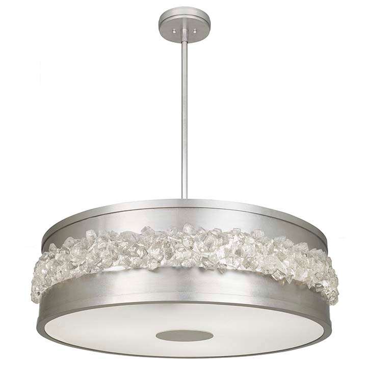 Arctic Halo 3 Light 9" High Crystal Drum Chandelier