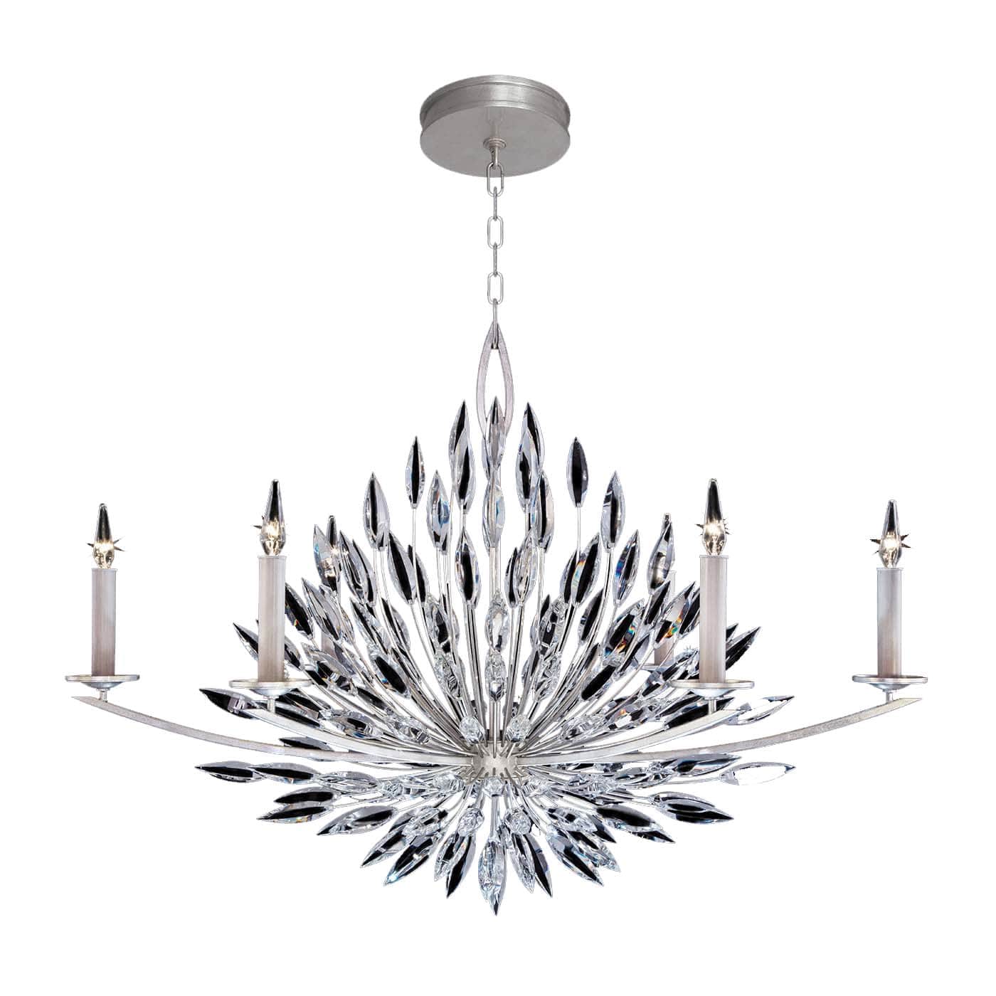 Lily Buds 6 Light 48" Wide Crystal Chandelier