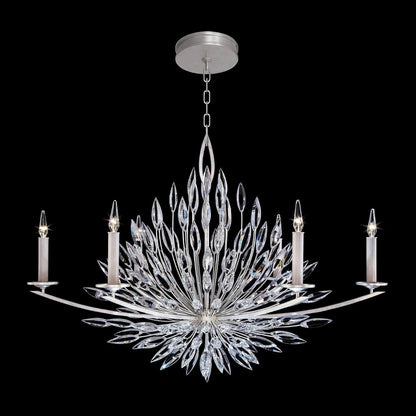 Lily Buds 6 Light 48" Wide Crystal Chandelier