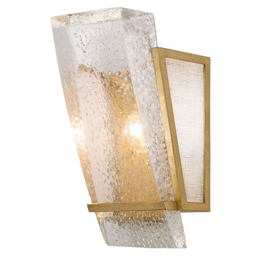 Crownstone Single Light 13" Tall Wall Sconce with Linen Shade