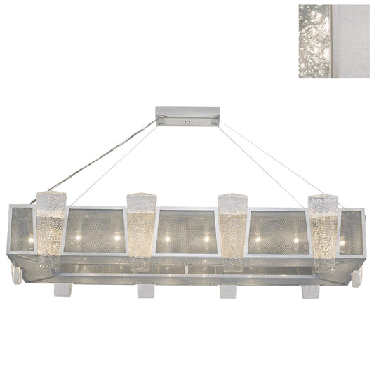 Crownstone 16 Light 52" Wide Linear Chandelier with Metal Mesh Shade