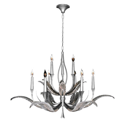 Fine Art Handcrafted Lighting Plume 9 Light 45" Wide Crystal Chandelier