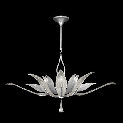 Fine Art Handcrafted Lighting Plume 8 Light 40" Wide Crystal Chandelier