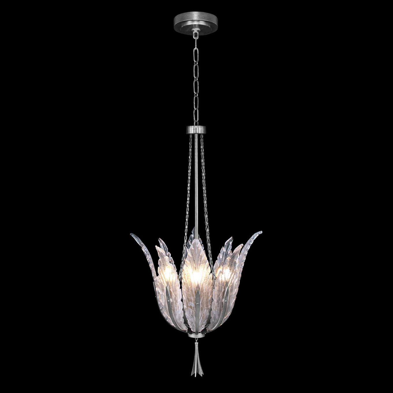 Plume 4 Light 18" Wide Crystal Pendant