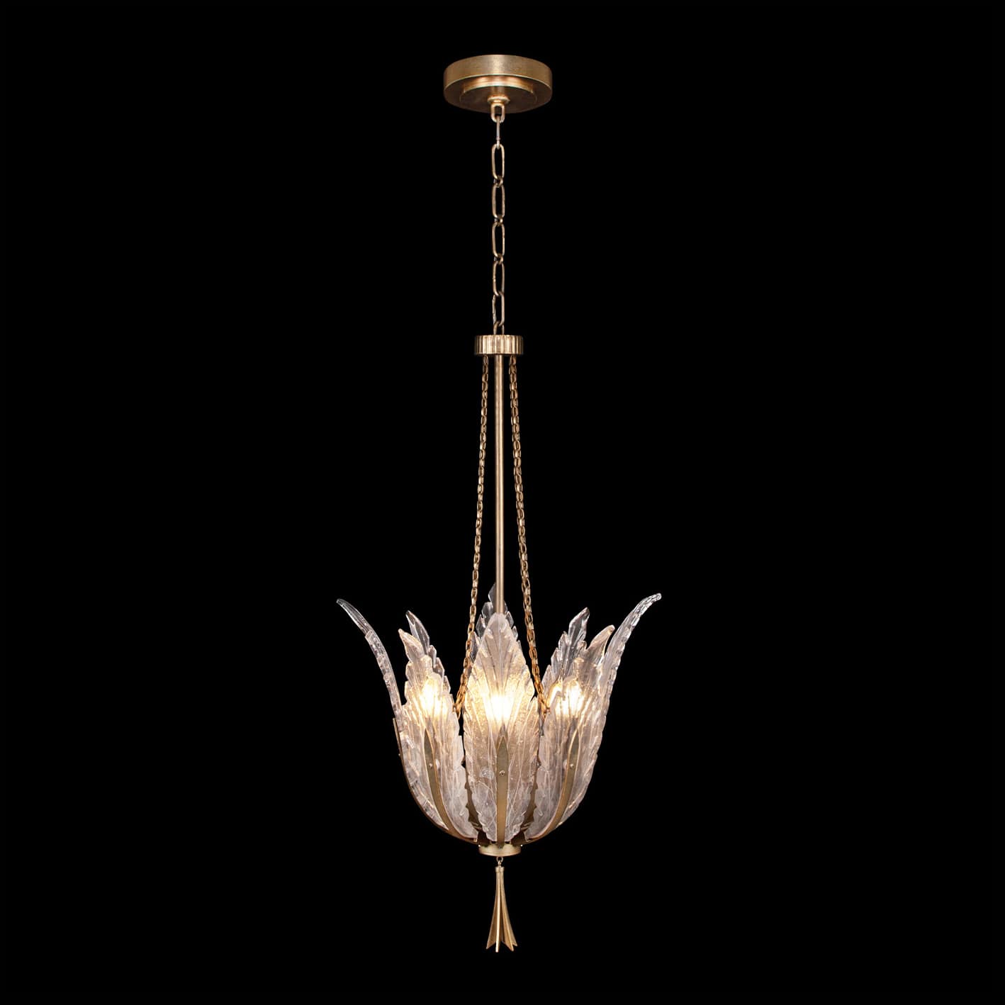 Plume 4 Light 18" Wide Crystal Pendant
