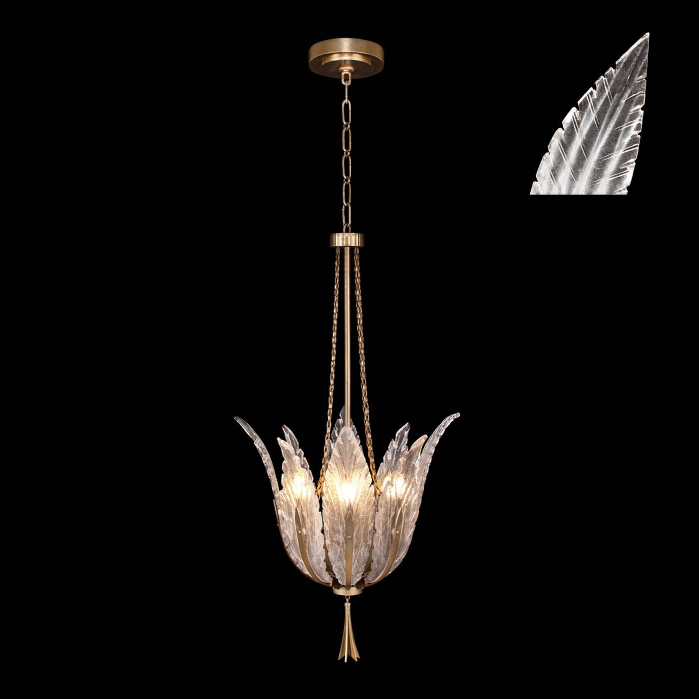 Plume 4 Light 18" Wide Crystal Pendant