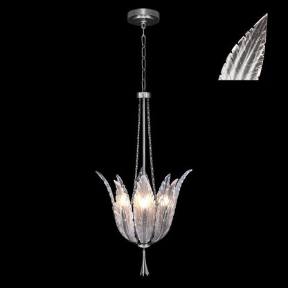 Plume 4 Light 18" Wide Crystal Pendant