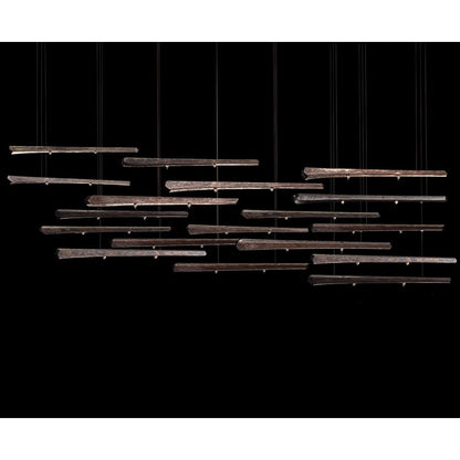 Fine Art Handcrafted Lighting Elevate 8 Light 59" Wide LED Abstract Multi Light Pendant