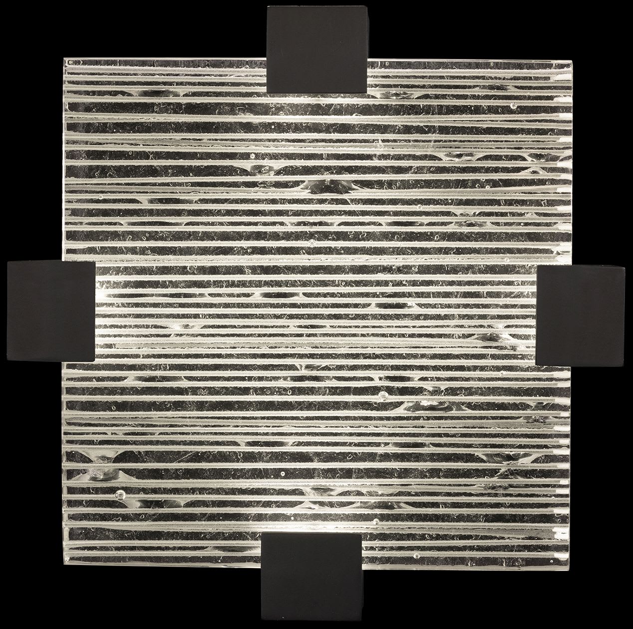 Terra 17" Wide LED Semi-Flush Square Ceiling Fixture