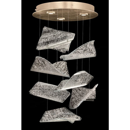 Fine Art Handcrafted Lighting Elevate 3 Light 23" Wide LED Abstract Multi Light Pendant