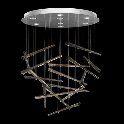 Fine Art Handcrafted Lighting Elevate 8 Light 34" Wide LED Abstract Multi Light Pendant