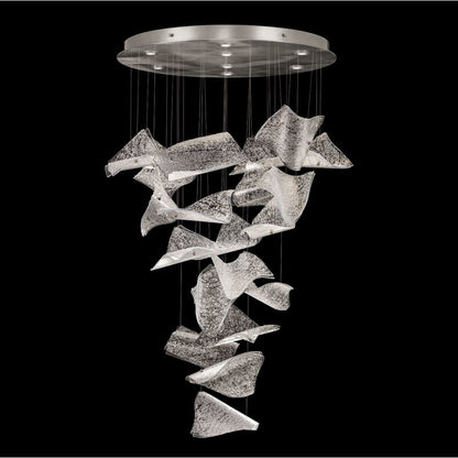 Fine Art Handcrafted Lighting Elevate 8 Light 38" Wide LED Abstract Multi Light Pendant
