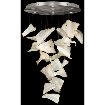 Fine Art Handcrafted Lighting Elevate 8 Light 38" Wide LED Abstract Multi Light Pendant