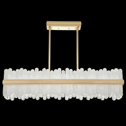 Fine Art Handcrafted Lighting Lior 2 Light 48" Wide LED Crystal Linear Chandelier