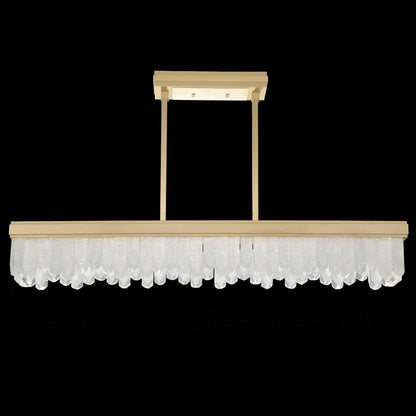 Fine Art Handcrafted Lighting Lior 48" Wide LED Crystal Linear Chandelier