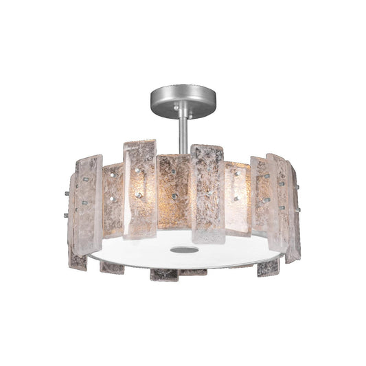 Lunea 3 Light 22" Wide Semi-Flush Drum Ceiling Fixture