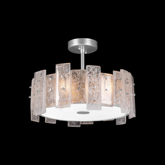 Lunea 3 Light 22" Wide Semi-Flush Drum Ceiling Fixture